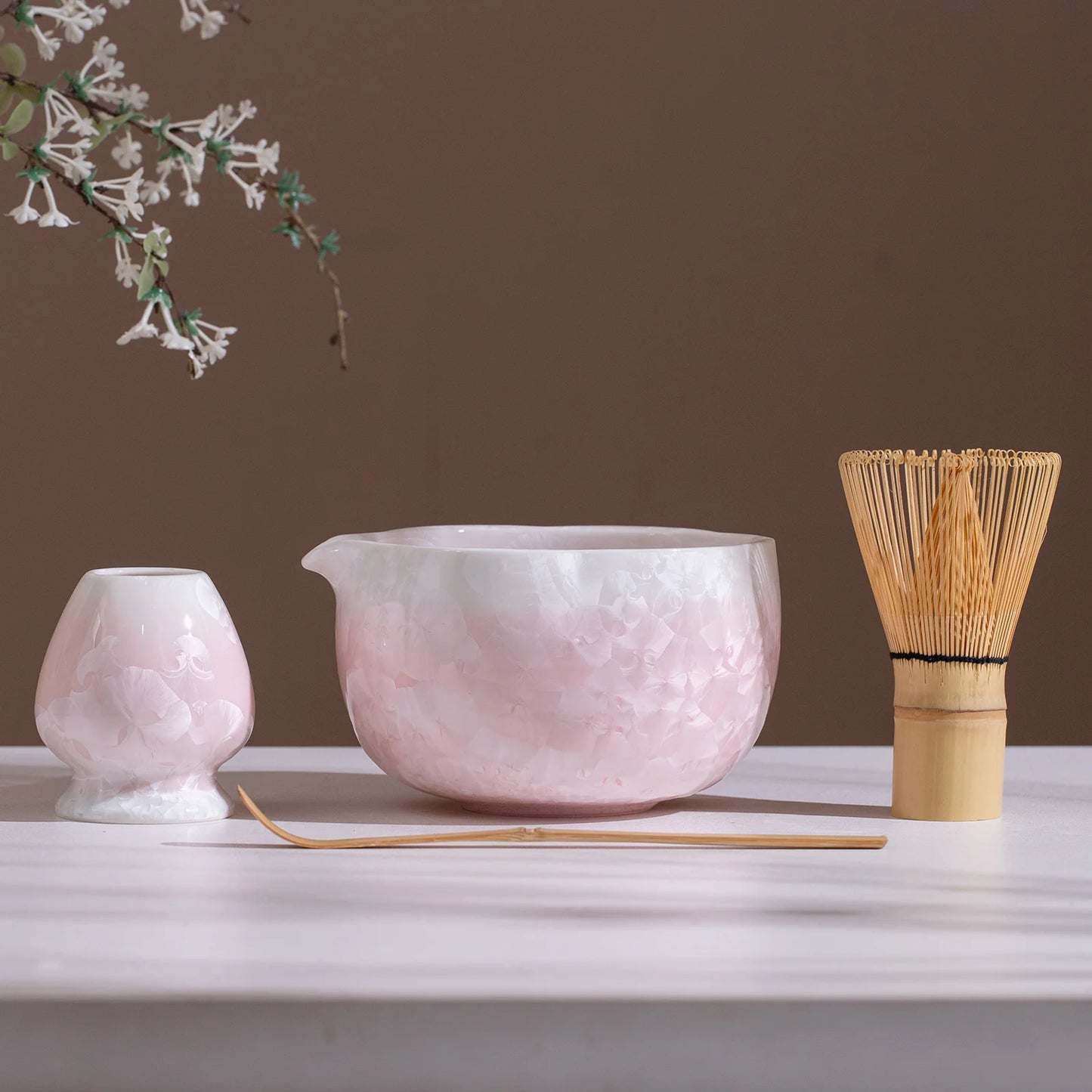Pink Crystal Matcha set
