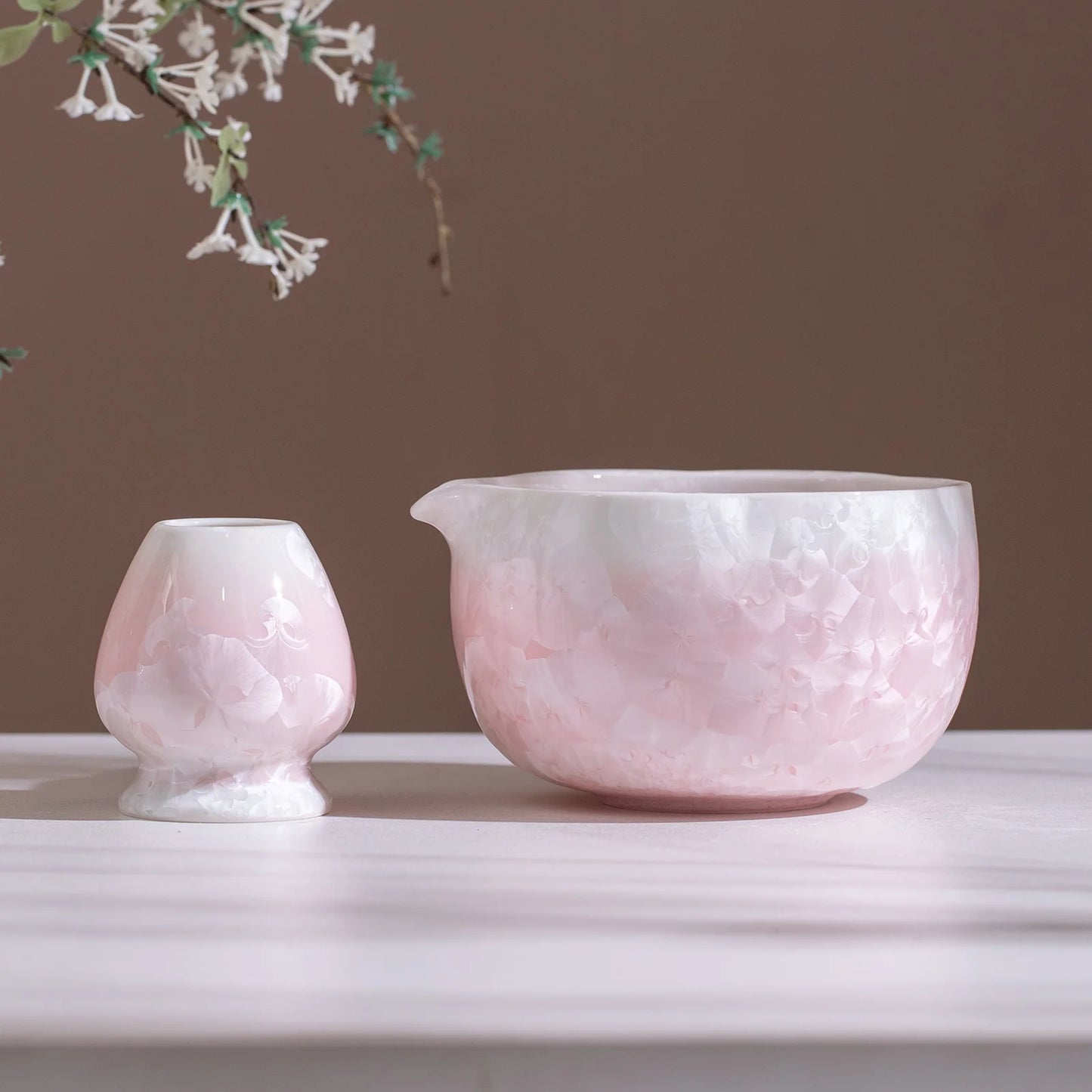 Pink Crystal Matcha set
