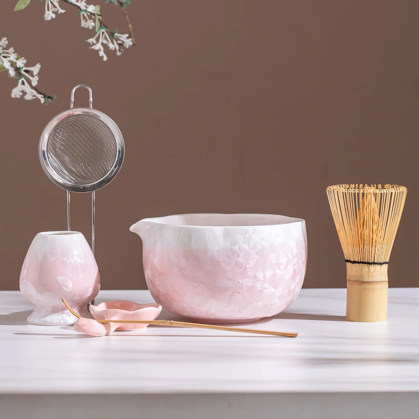 Pink Crystal Matcha set